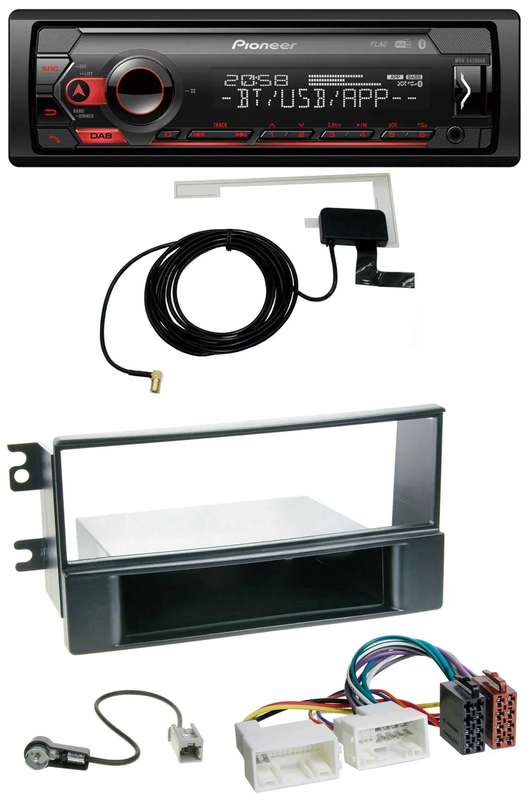 Автомагнитола Pioneer DAB, USB, MP3, Bluetooth для Kia Sportage II (2008–2010)