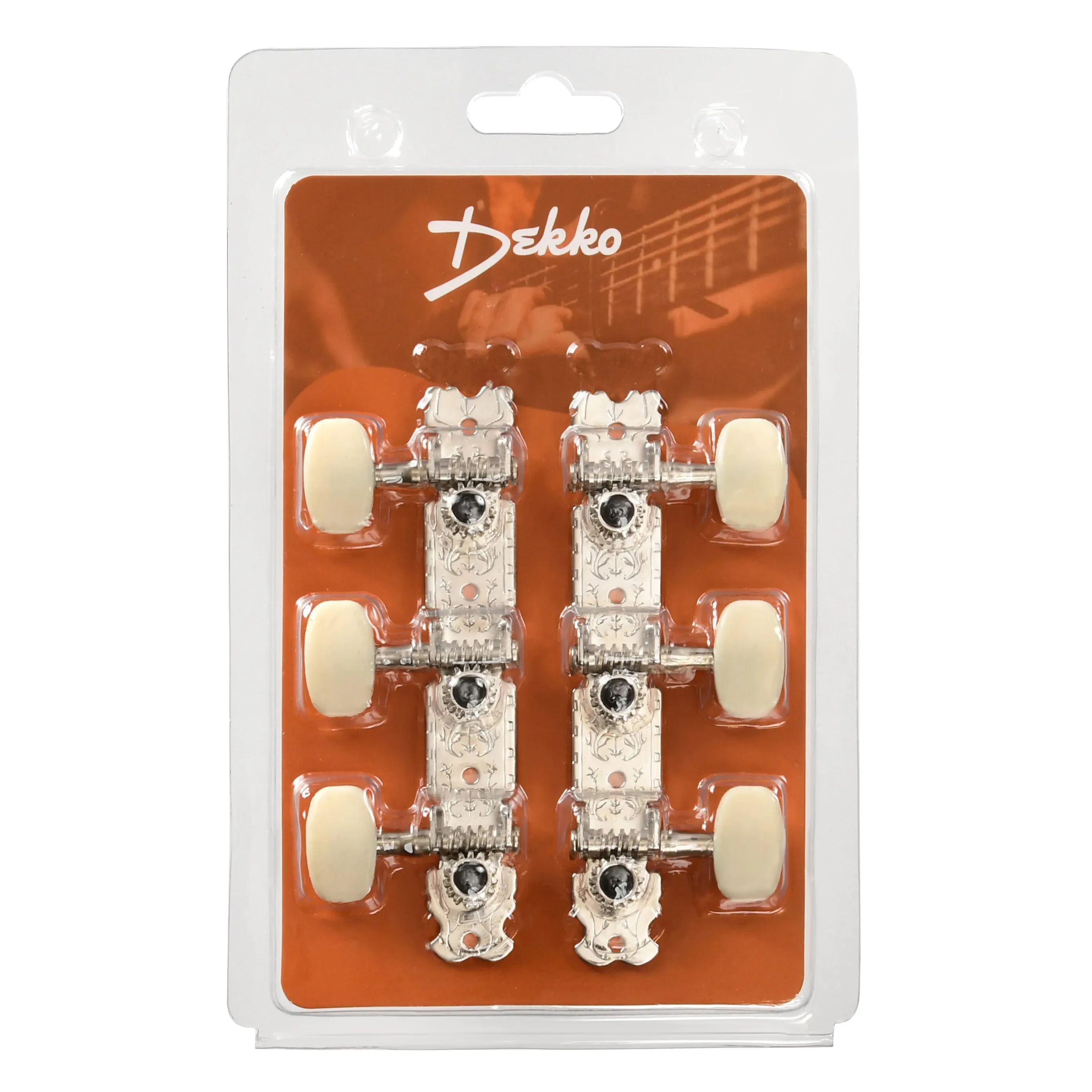 Колки для классической гитары ROCKET PK-22Nickel, никель, на планке