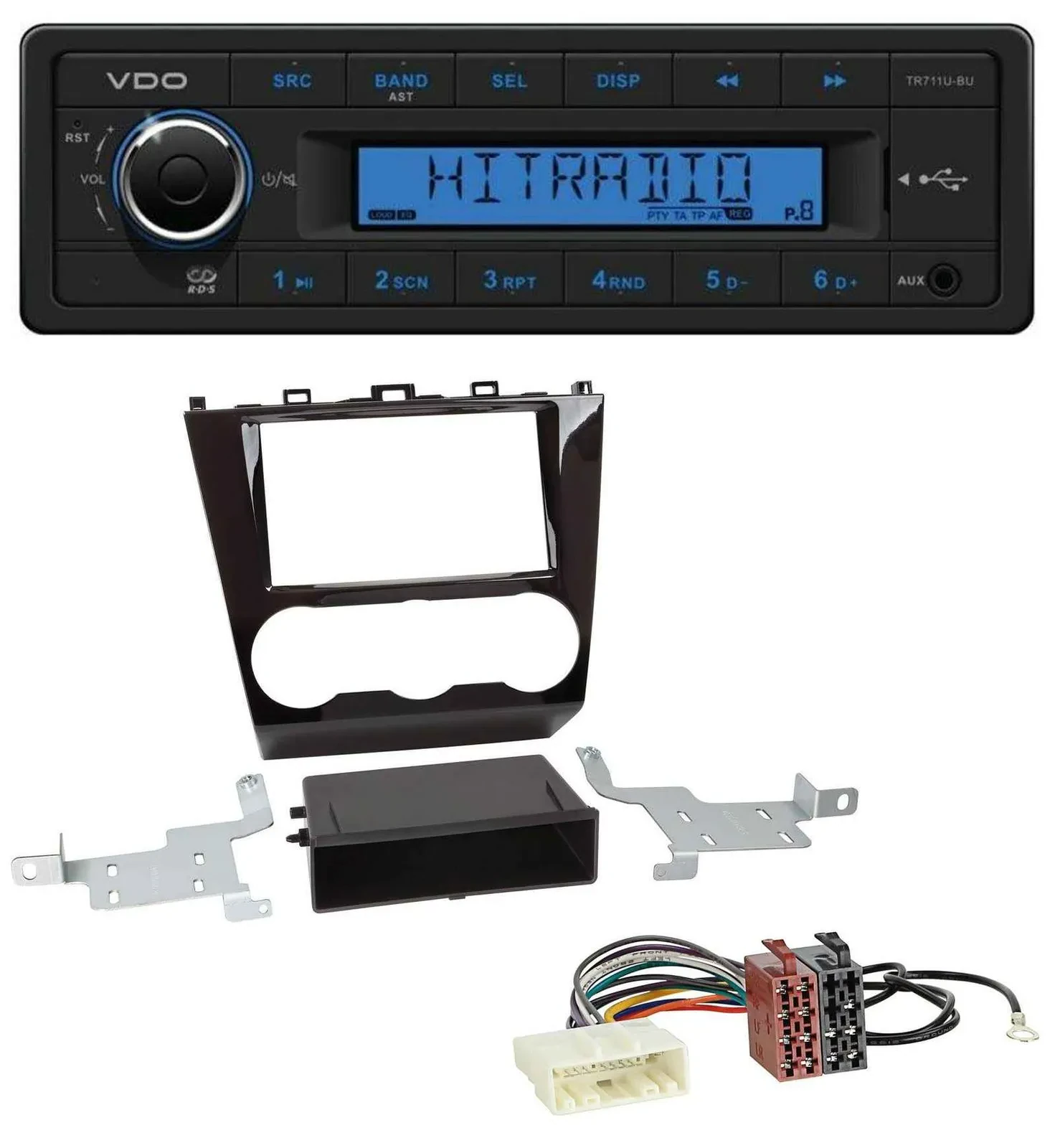 VDO AUX 1DIN MP3 USB Autoradio für Subaru Forester SJ Facelift ab 15