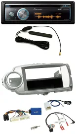 Pioneer CD USB Bluetooth DAB Lenkrad Autoradio für Toyota Yaris 2011-2014 silber