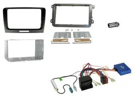 Einbauset CAN-Bus Doppel DIN Autoradio für Skoda Superb 2008-2015 schwarz