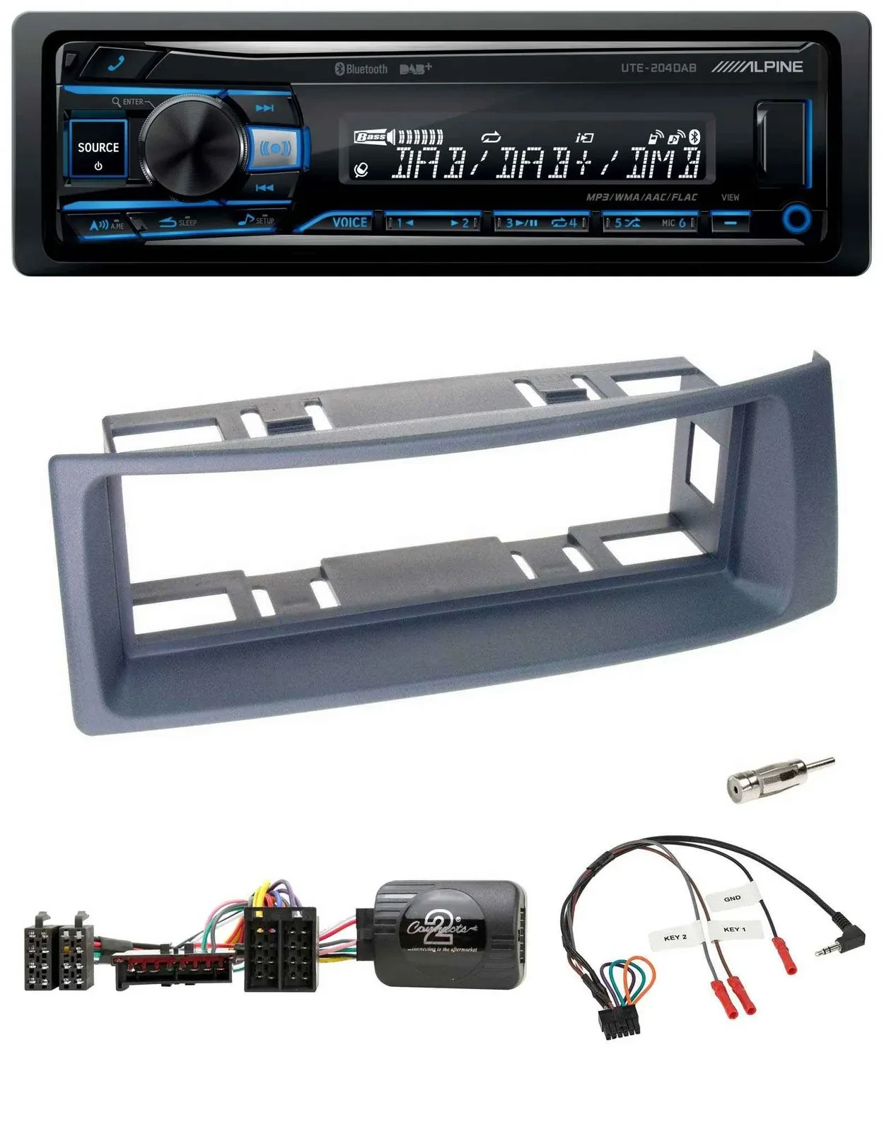 Alpine USB Bluetooth DAB Lenkrad Autoradio für Renault Scenic Megane 1996-2000 g
