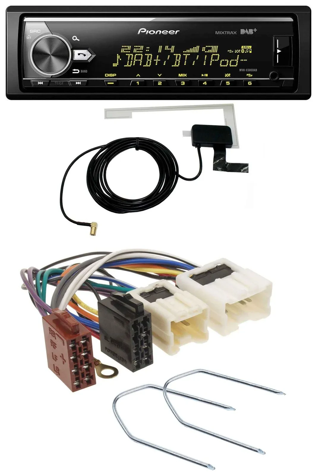 Автомагнитола Pioneer Bluetooth, DAB, USB, MP3 для Nissan Pathfinder 96–03, Quest 93–02