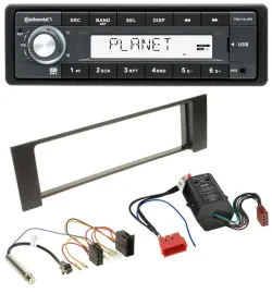 Continental USB MP3 AUX 1DIN Autoradio für Audi A4 B6 00-04 Bose Aktivsystem Min