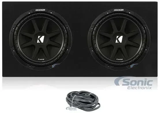 Сабвуфер для авто Kicker 43C124 Comp 12" 600W (набор, пара) + закрытый корпус