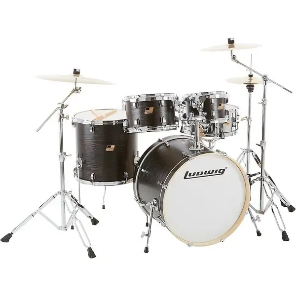 Ударная установка акустическая Ludwig BackBeat Elite 5-Piece Complete Drum Set w/22" Bass/HW/Cymbals Midnight