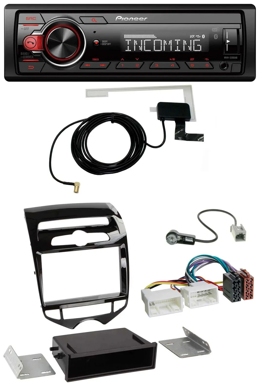 Pioneer MP3 AUX CD DAB USB Autoradio für Hyundai ix20 ab 10 autom. Klima