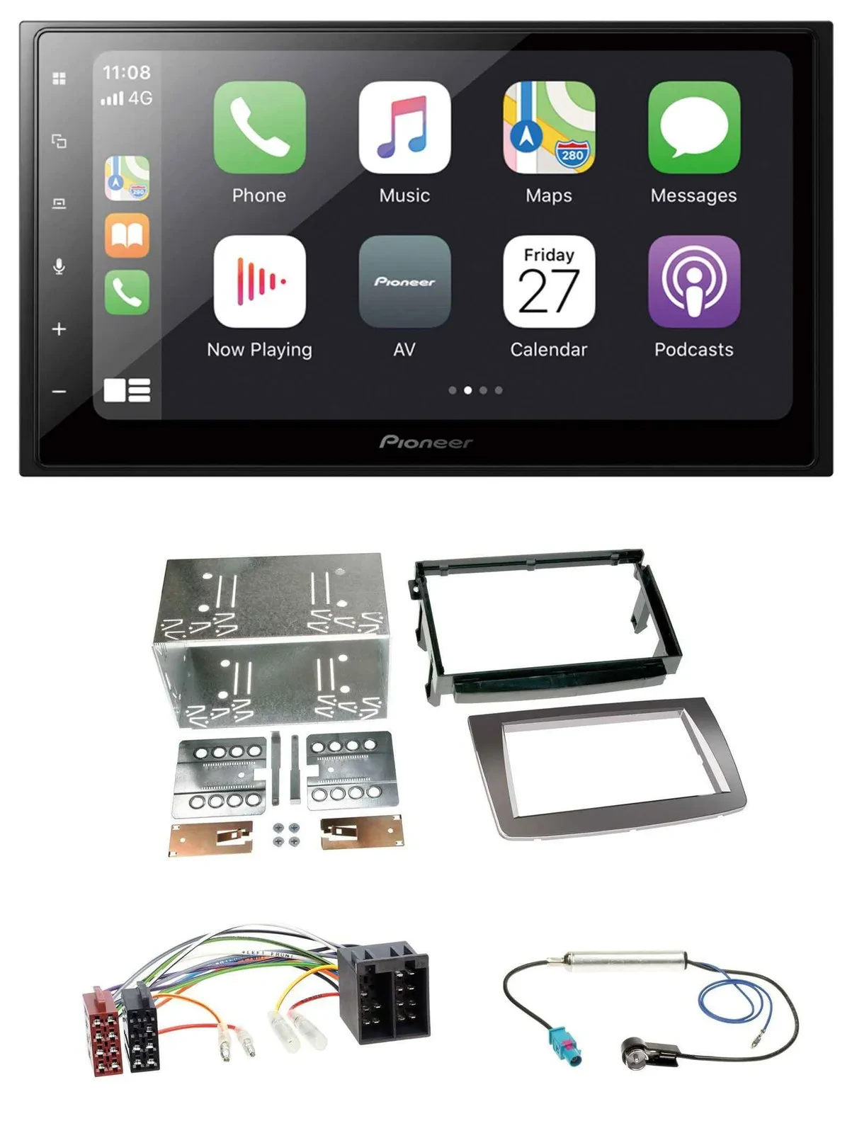 Pioneer MP3 Bluetooth DAB 2DIN USB Autoradio für Alfa Romeo Mito ISO 955 08-14 s