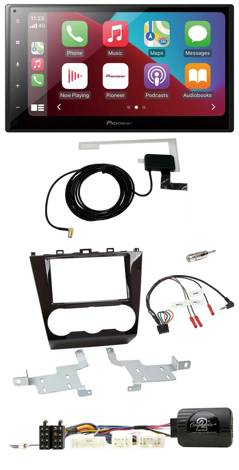 Pioneer USB Bluetooth DAB Lenkrad 2DIN Autoradio für Subaru Forester ab 2015