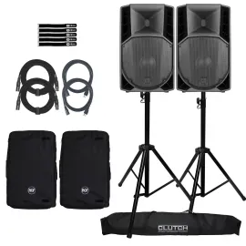 Активная акустическая система RCF ART 745-A MK5 2-полосная 15" (набор, 2 шт.) со стойками и чехлами