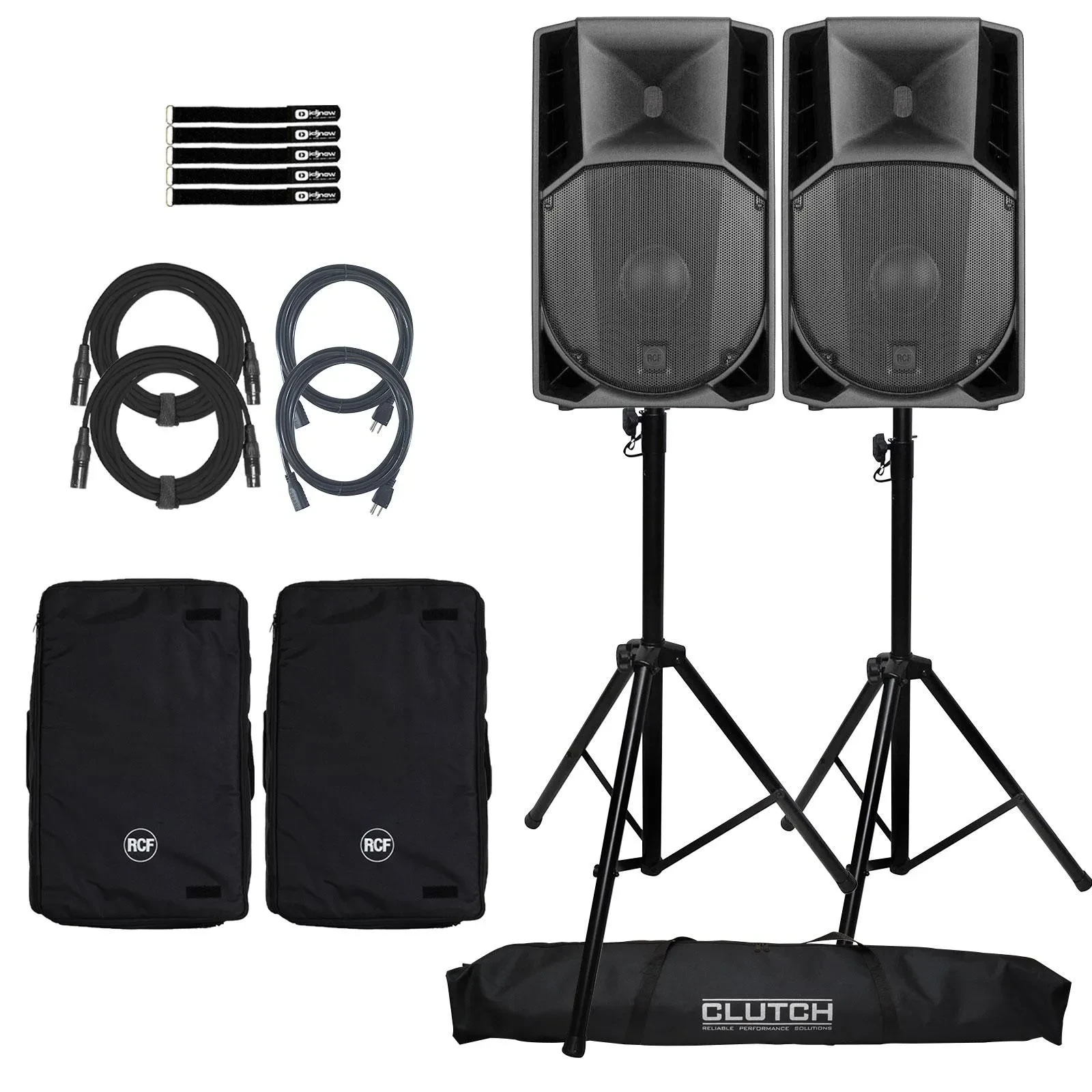 Активная акустическая система RCF ART 745-A MK5 2-полосная 15" (набор, 2 шт.) со стойками и чехлами