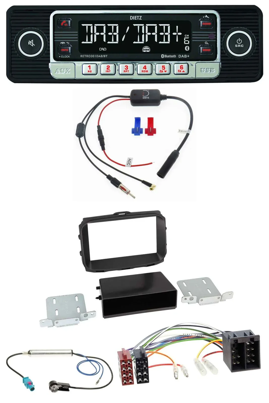 Dietz MP3 DAB Bluetooth USB Autoradio für Alfa Romeo Giulietta 2013-2021 ISO