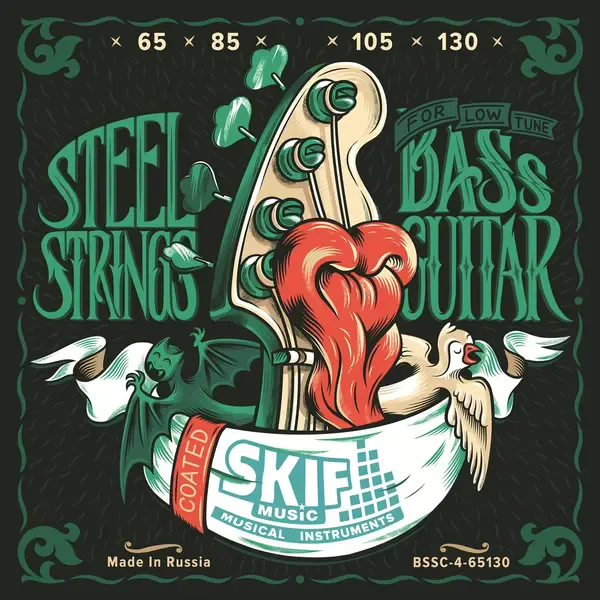 Струны для бас-гитары SKIFMUSIC BSSC-4-65130 65-130