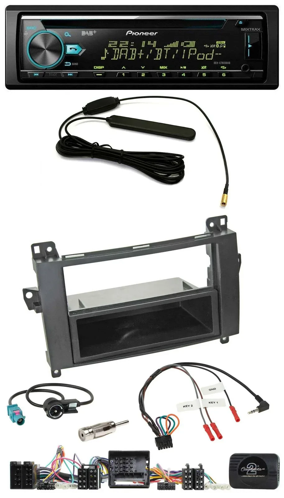 Pioneer CD MP3 Lenkrad DAB USB Autoradio für Mercedes Vito Viano W639 Audio 5 20