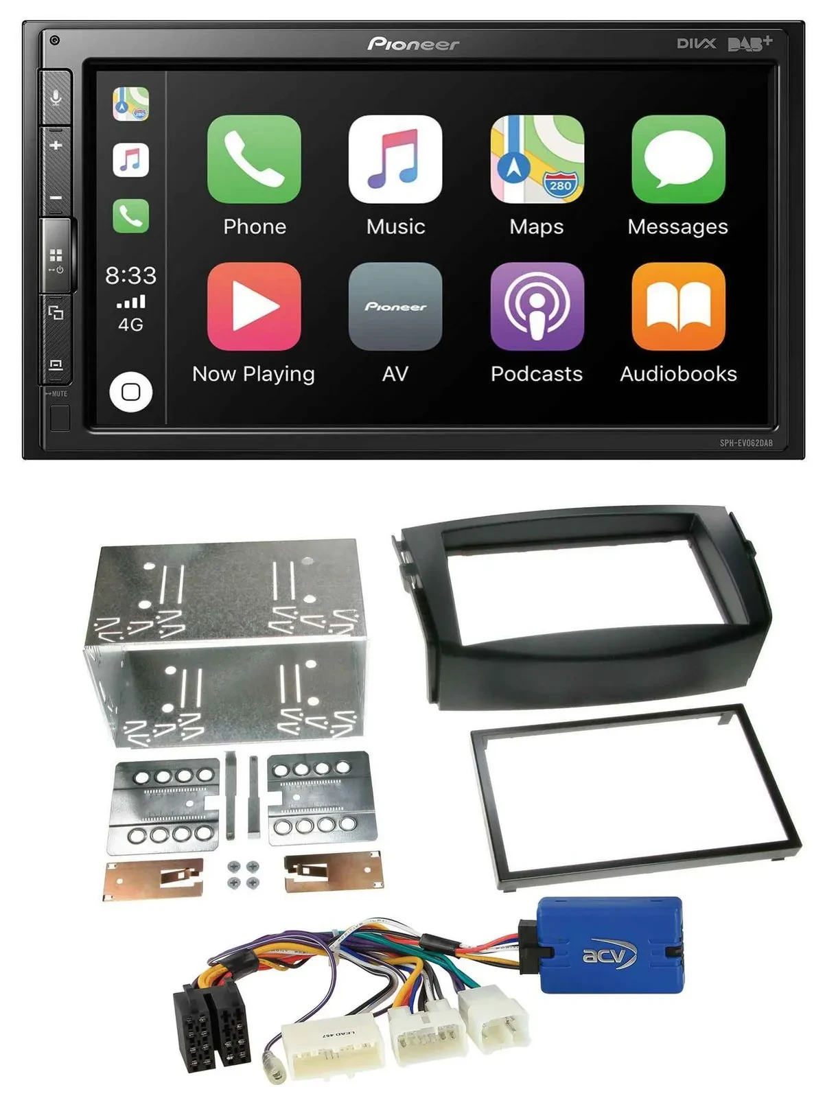 Pioneer USB MP3 DAB 2DIN Bluetooth Autoradio für Toyota RAV 4 2011-2013 28 Pin