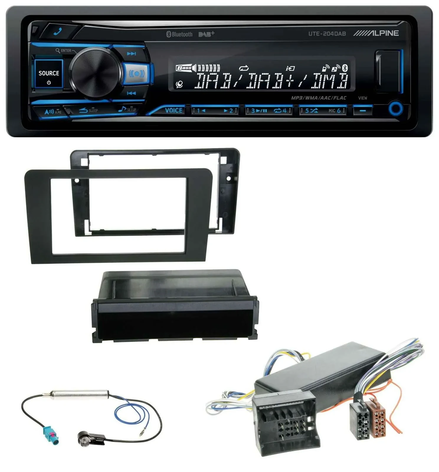 Alpine USB Bluetooth DAB MP3 Autoradio für Audi A3 06-12 8P Symphony Bose Aktivs