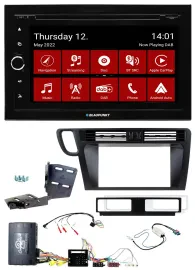 Blaupunkt 2DIN Lenkrad Bluetooth USB TMC DAB Navigation für Audi Q5 8R 08-17 Inf