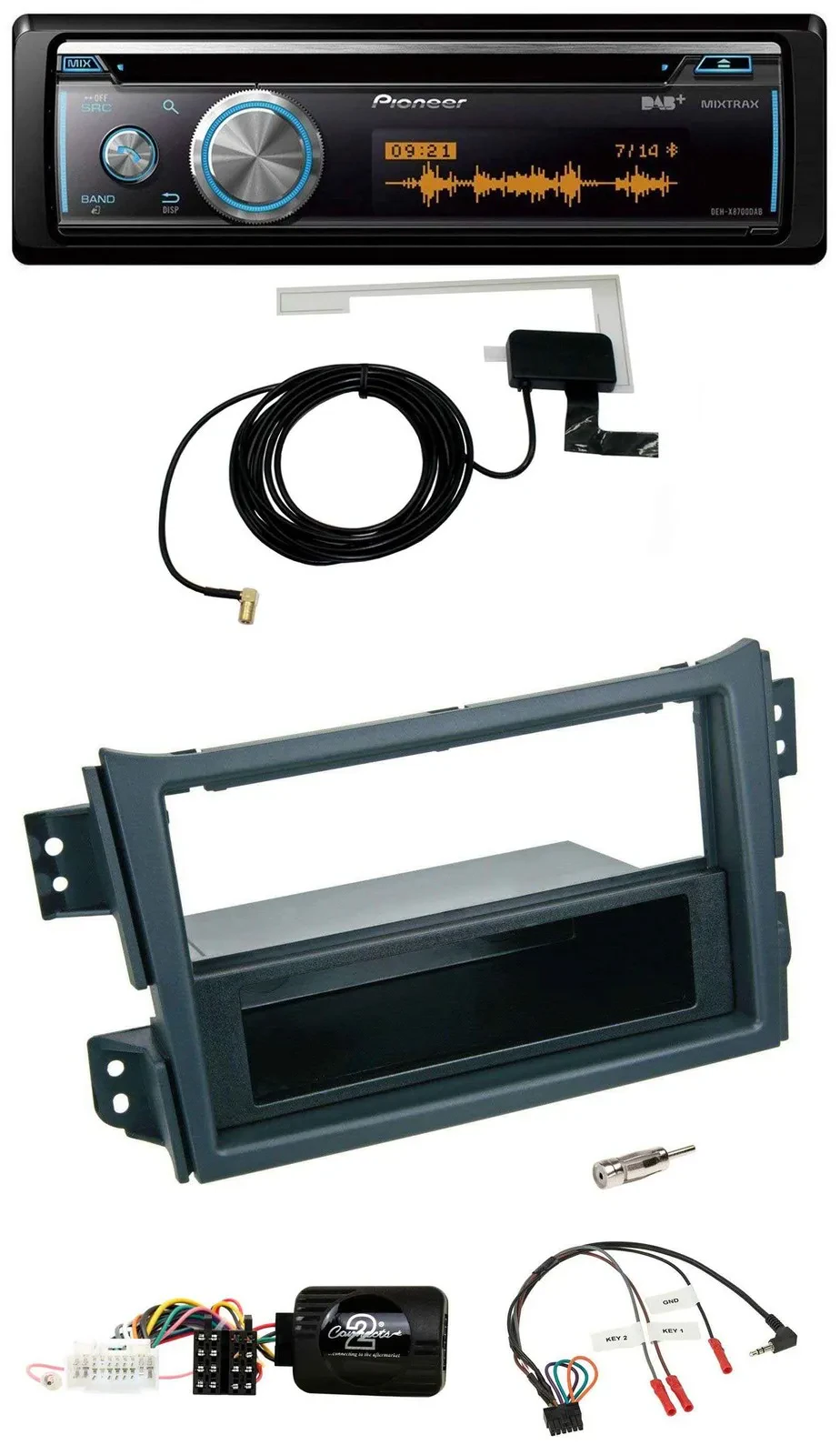 Pioneer Bluetooth DAB Lenkrad USB CD Autoradio für Opel Agila B Suzuki Splash 20