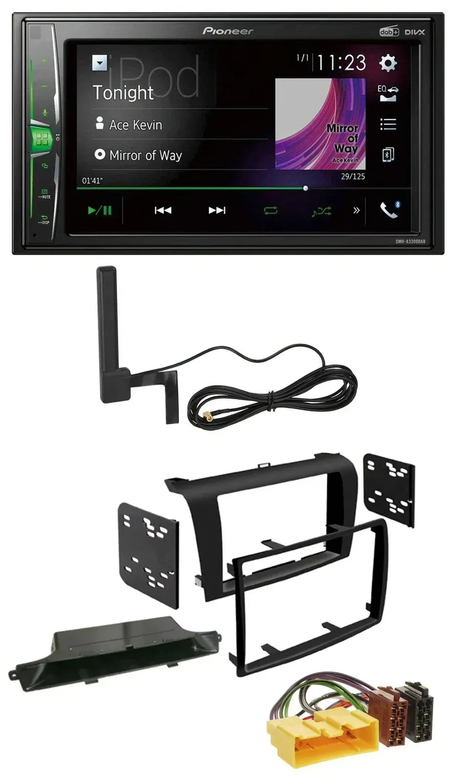 Pioneer MP3 DAB AUX 2DIN Bluetooth Autoradio für Mazda 3 (2003-2009)