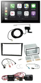 Pioneer USB Lenkrad 2DIN Bluetooth DAB Autoradio für Opel Corsa D stealth schwar