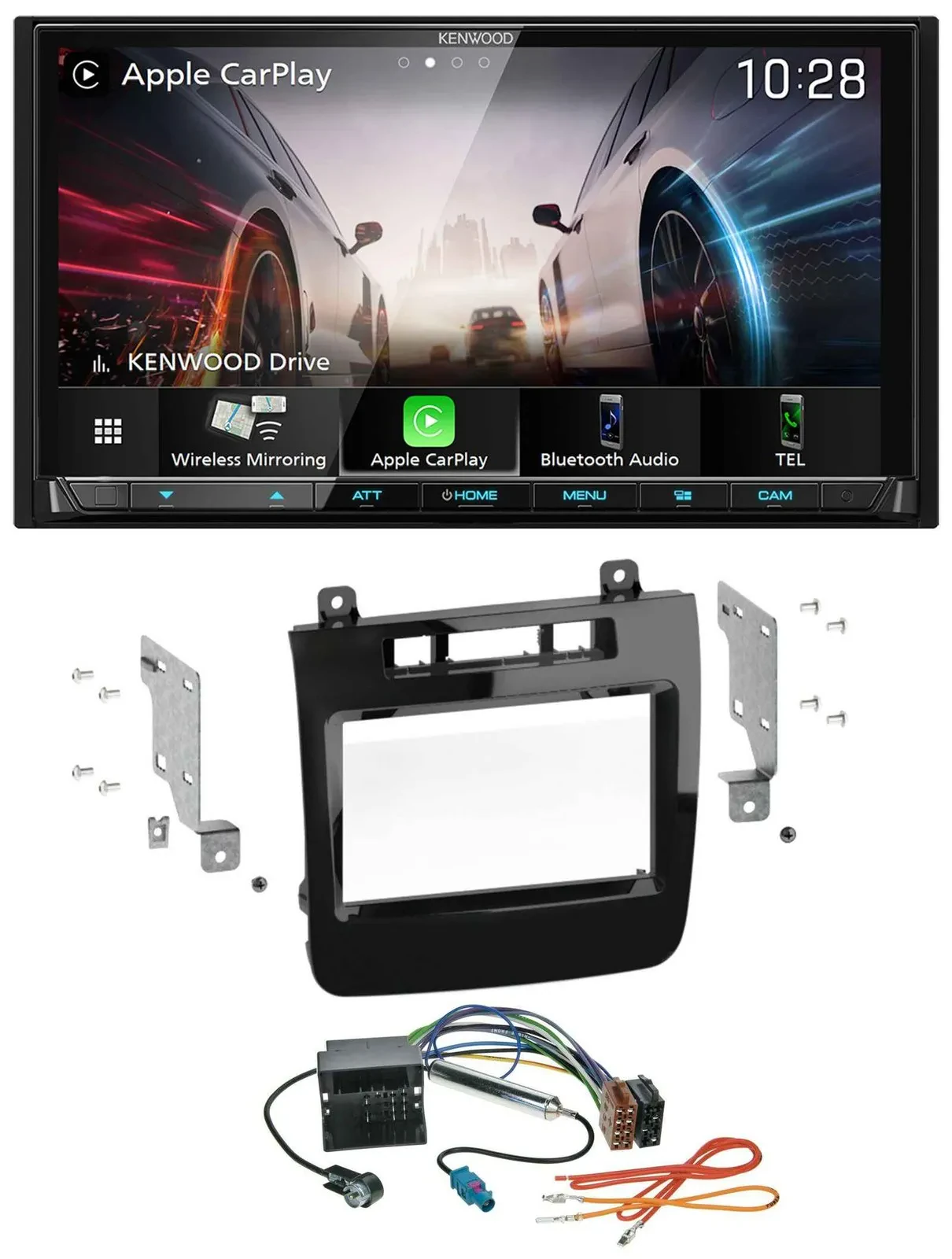 Kenwood MP3 2DIN USB DAB Bluetooth Autoradio für VW Touareg (2010-2014)