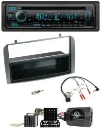 Автомагнитола для Alfa Romeo 147/GT (2007–2010) Kenwood Bluetooth DAB CD USB, антрацит A