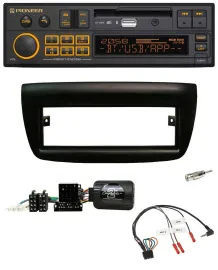 Автомагнитола для Fiat Doblo 2012–2015 Pioneer DAB, USB, Bluetooth, чёрная, поддержка кнопок на руле