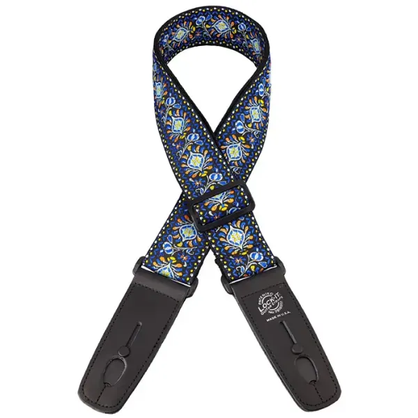 Ремень для гитары Lock-It Straps LIS-062-BC Retro Series Blue Chill