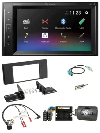 Pioneer DAB Lenkrad 2DIN Bluetooth USB Autoradio für Land Rover Range Rover Vogu