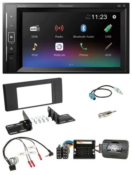 Pioneer DAB Lenkrad 2DIN Bluetooth USB Autoradio für Land Rover Range Rover Vogu