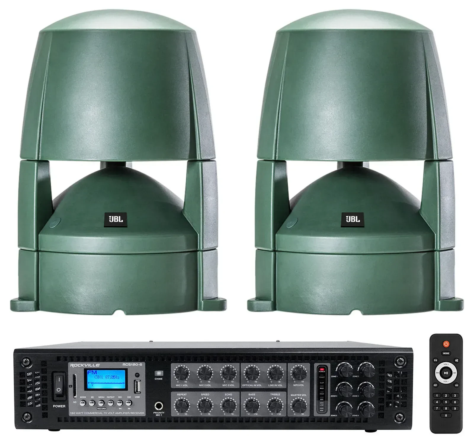 Рупорная акустика JBL Control 88M с усилителем (пара)