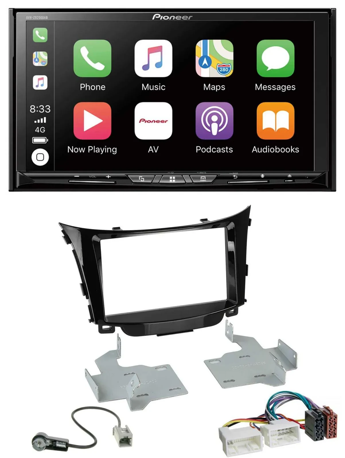 Pioneer 2DIN MP3 USB DAB DVD Bluetooth Autoradio für Hyundai i30 (ab 12)