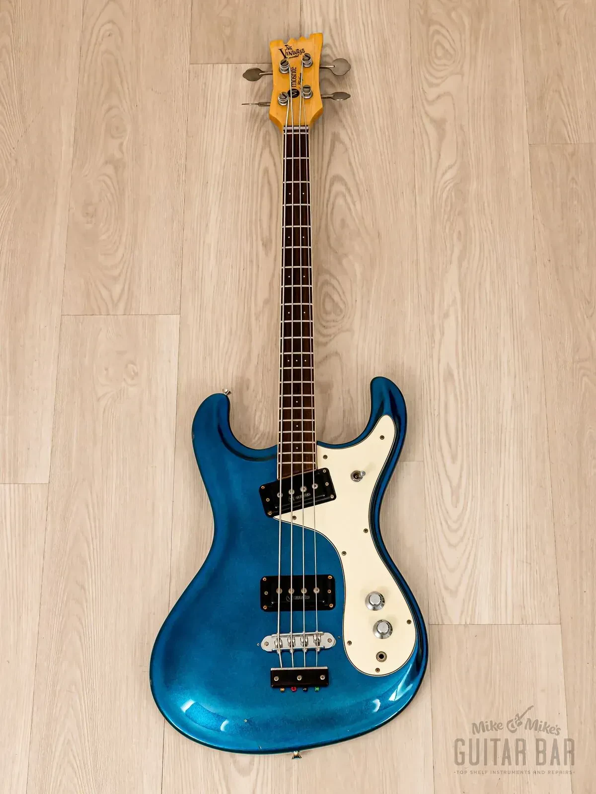 Бас-гитара Mosrite Custom 1965 Ventures Bass SS Ink Blue w/case Japan 2000s