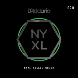 Струна одиночная D'Addario NYNW070 NYXL Nickel Wound Single 070