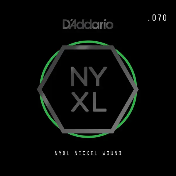 Струна одиночная D'Addario NYNW070 NYXL Nickel Wound Single 070