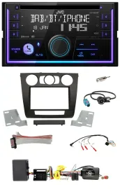 JVC Lenkrad USB 2DIN DAB Bluetooth CD Autoradio für BMW 1er Aktiv man. Klima E87