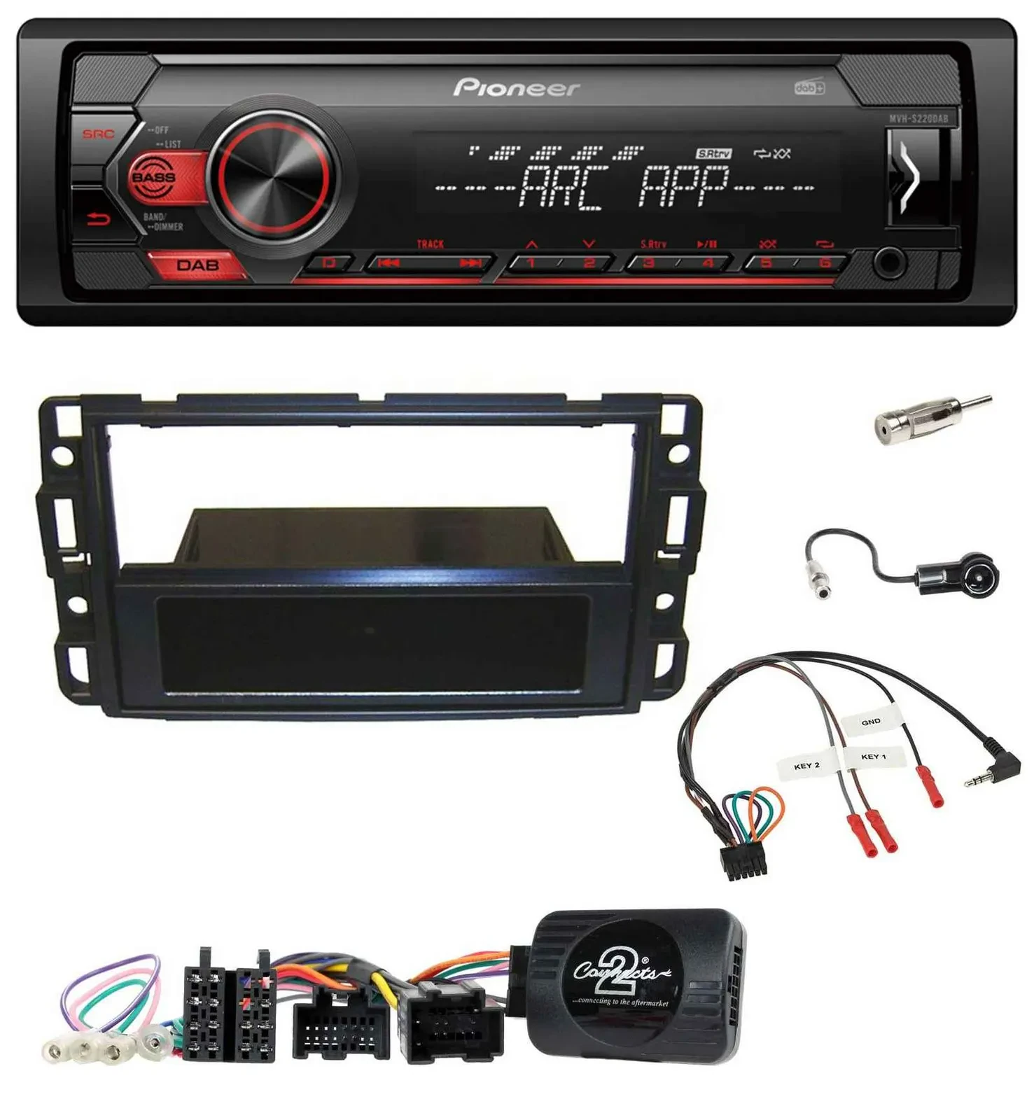 Pioneer DAB 1DIN MP3 Lenkrad USB Autoradio für Cadillac BLS YSCF 2006-2010
