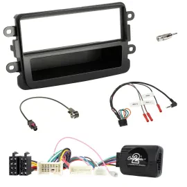 Einbauset Lenkradadapter DIN Autoradio für Dacia ab 2012 schwarz