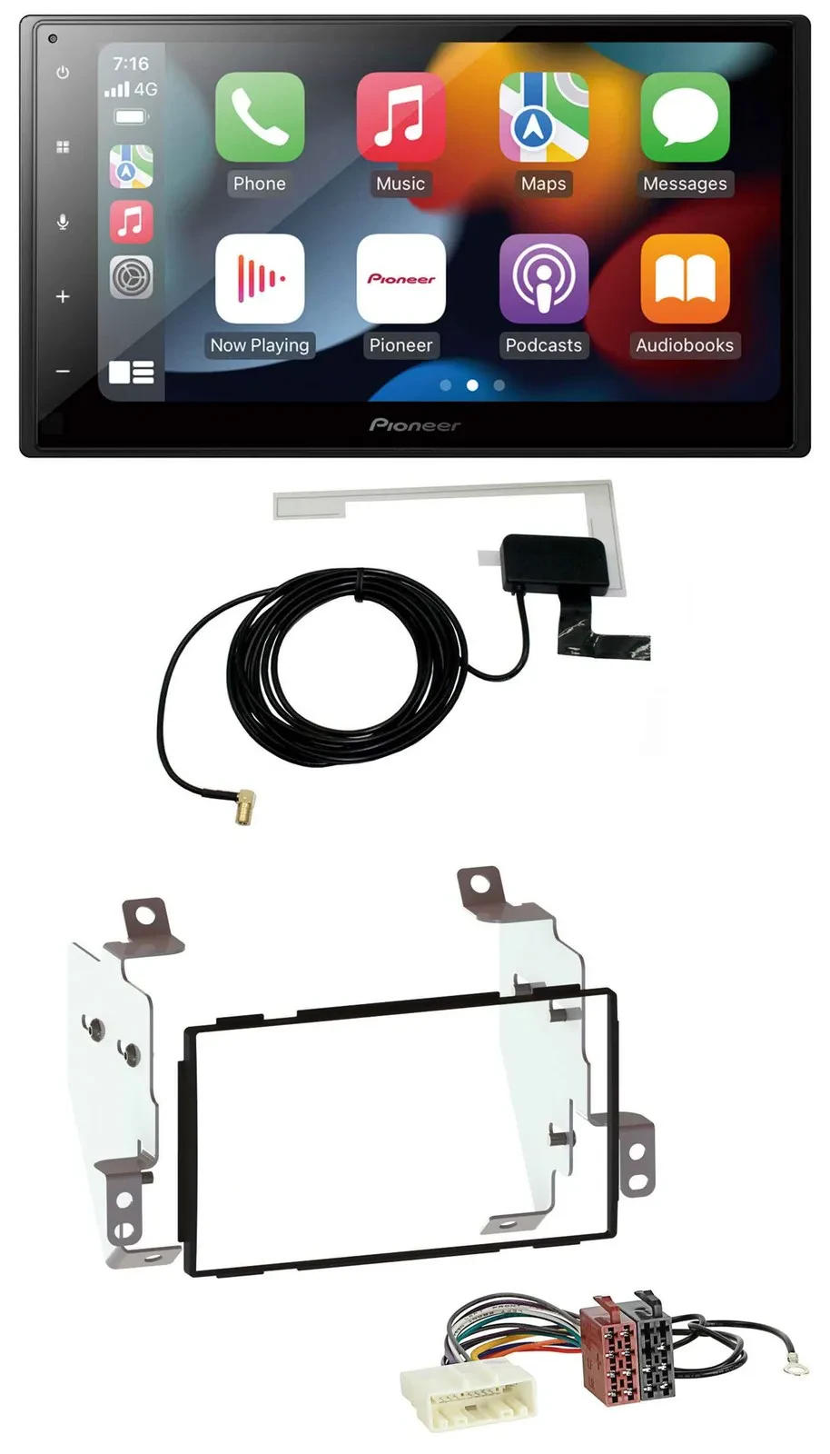 Pioneer MP3 USB Bluetooth DAB 2DIN Autoradio für Nissan Note (2005-2013)