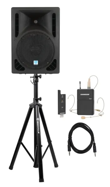 Rockville 10" Church Speaker Sound System w/ Headset Mic For Sermons, Speeches