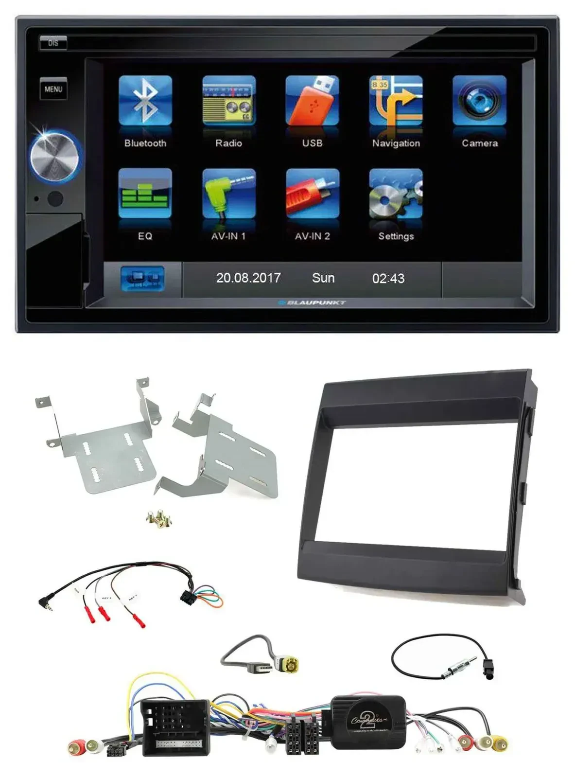 Blaupunkt Lenkrad USB Bluetooth TMC 2DIN Navigation für Porsche Cayenne 2011-201