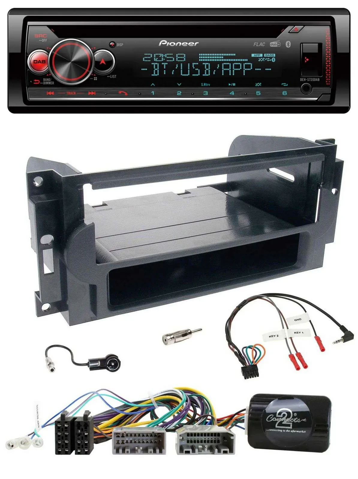 Pioneer Lenkrad DAB CD Bluetooth USB Autoradio für Dodge / Jeep