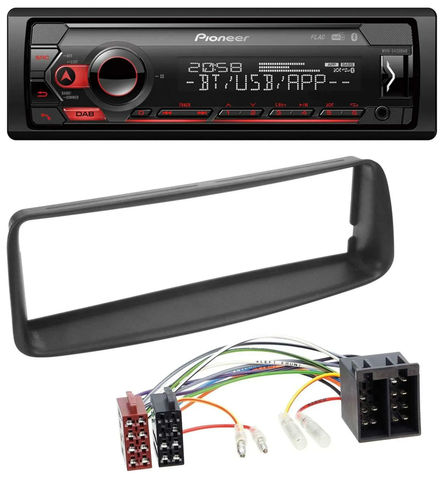 Pioneer MP3 USB DAB Bluetooth Autoradio für Peugeot 206 (ab 1998)
