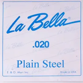 Струна для акустической и электрогитары La Bella PS020, сталь, калибр 20