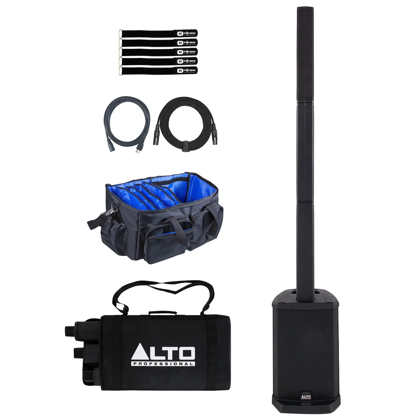 Alto Professional TS108C Portable Powered Column Array DJ PA Speaker Package