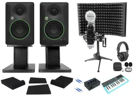 Mackie CR3.5BT Studio Monitors Recording Kit+Interface+Controller+Mic+Headphones
