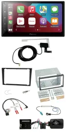 Автомагнитола Pioneer 2 DIN, USB, Bluetooth, DAB, поддержка кнопок на руле для Opel Corsa C, Tigra, Vectra C