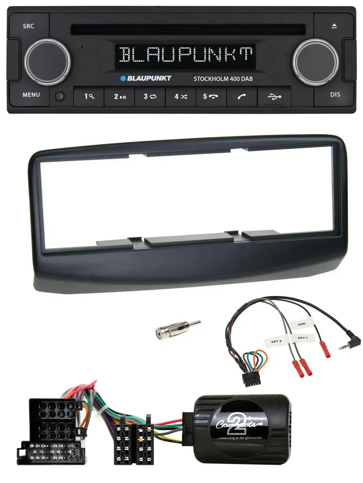 Blaupunkt Lenkrad Bluetooth DAB CD USB Autoradio für Fiat Multipla 2006-2010