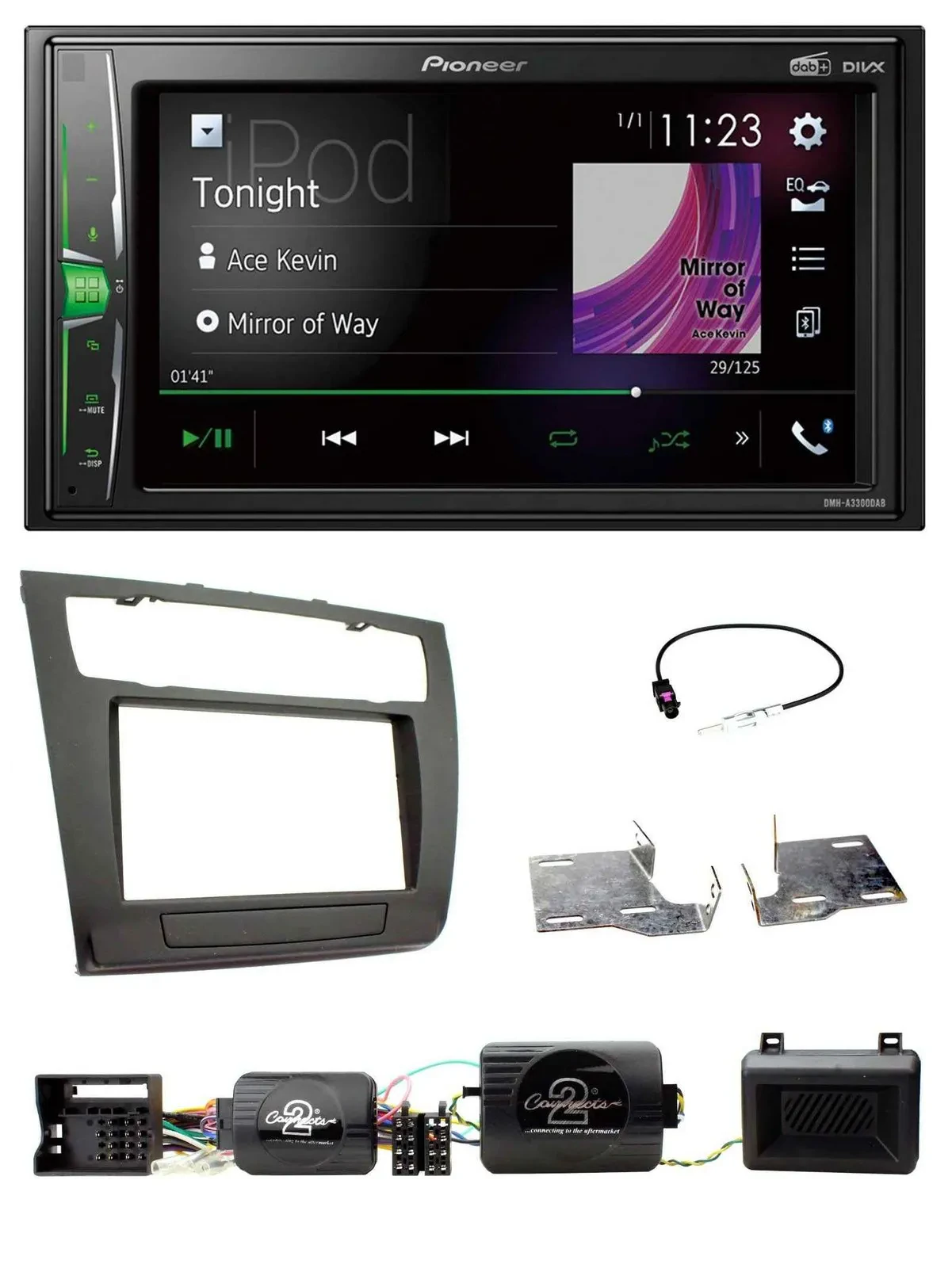 Автомагнитола Pioneer 2DIN DAB USB Bluetooth для BMW 1 Series (E87)