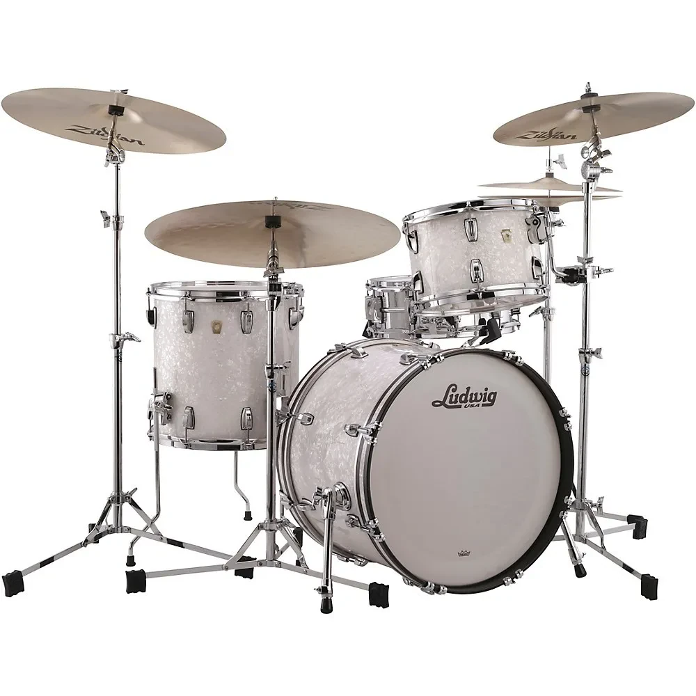 Ludwig Classic Maple 3-Piece Jazzette Shell Pack w/18 in. Bass White Pearl